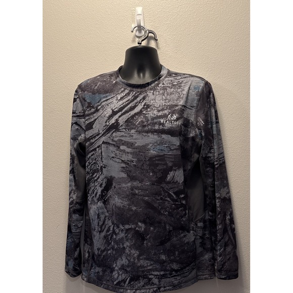 Realtree Other - Realtree Fishing Reversible Shirt Mens Med. Blue Long Sleeve Performance Outdoor